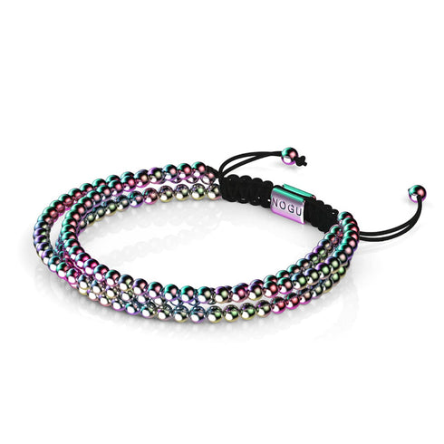 Dreifaltigkeit | Einhorn Silber x Schwarz | Dreireihiges Armband